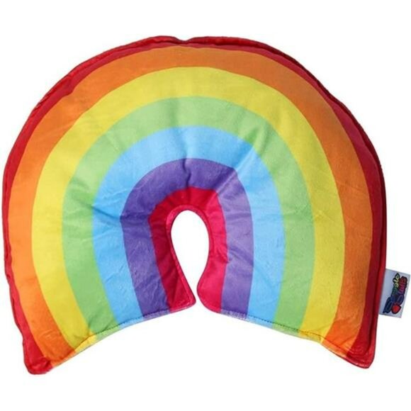 Rainbow Plush Throw Pillow Colorful Decorative Cushion for Kids Girls Bedroom De - Picture 7 of 7
